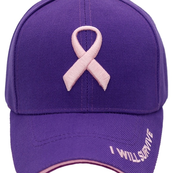 (NWT) Breast Cancer Awareness Ribbon Baseball Cap - Picture 2 of 3